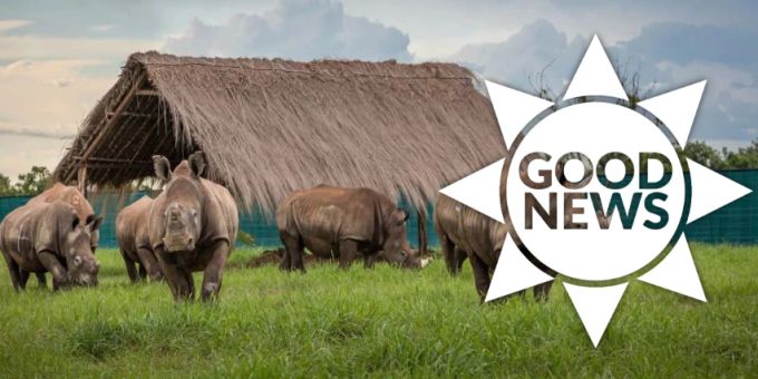 Good News - Breitmaulnashörner kehren in den Kongo zurück