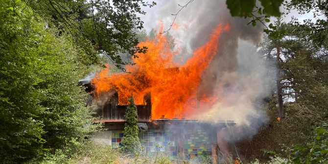 Vollbrand eines Einfamilienhauses