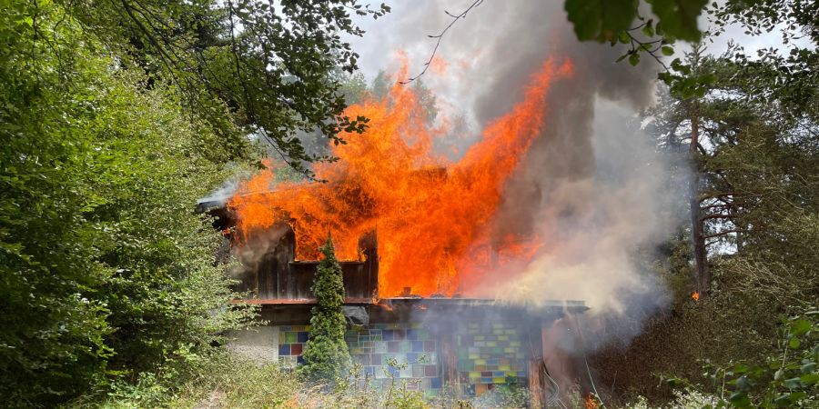 Vollbrand eines Einfamilienhauses