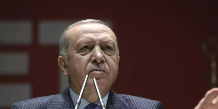 Präsident Recep Tayyip Erdogan rief eine Sondersitzung in Ankara ein, um über die Lage in Idlib zu sprechen. Foto: Uncredited/Presidential Press Service/dpa