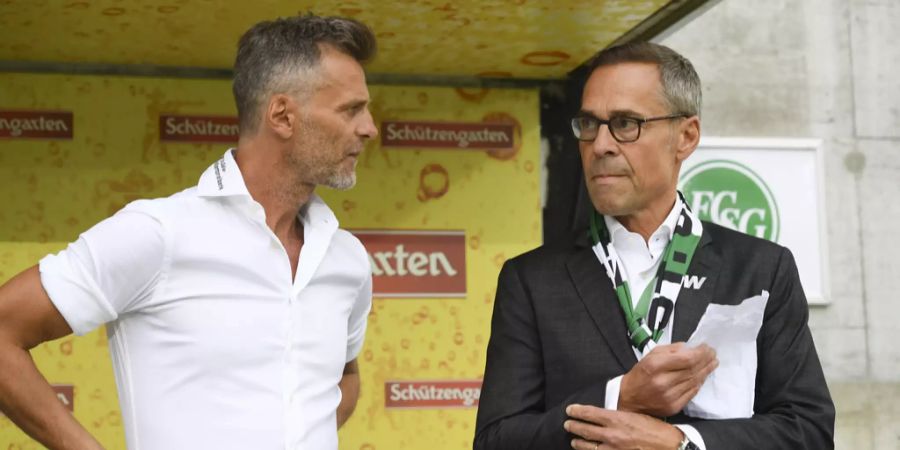 Die Baumeister des Erfolgs: Sportchef Alain Sutter (l.) und Präsident Matthias Hüppi.