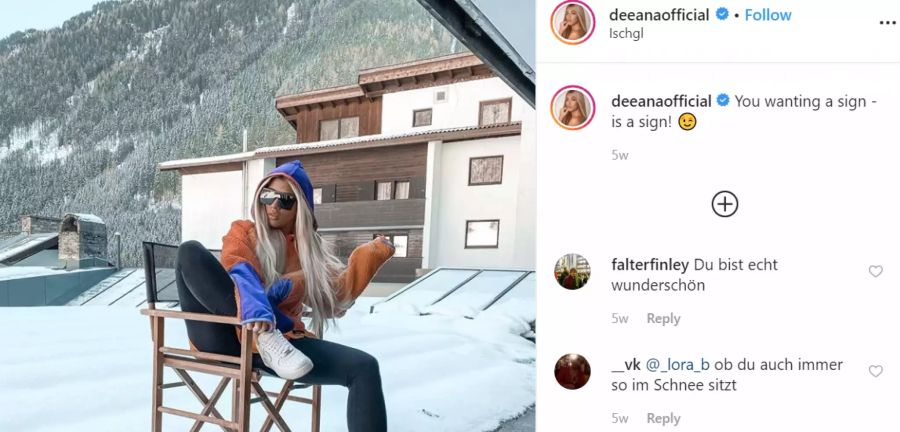 Schweizer Influencer zeigen sich abseits von Schweizer Pisten: Dijana Cvijetic grüsst aus Ischgl