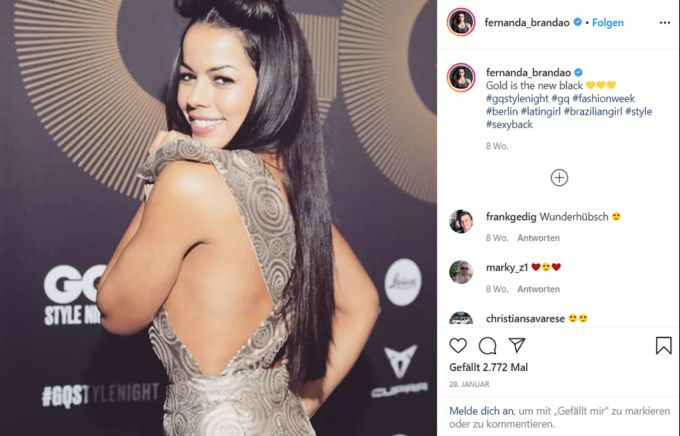 Fernanda Brandao zeigt sich gerne etwas freizügiger. Fernanda Brandao