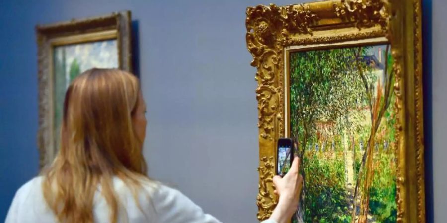 «Der Garten von Vetheuil» (1881) im Museum in Potsdam. Foto: Soeren Stache/dpa