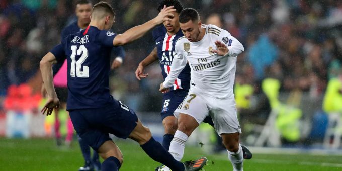 Eden Hazard, rechts, wechselte von Chelsea zu Real Madrid. Eden Hazard