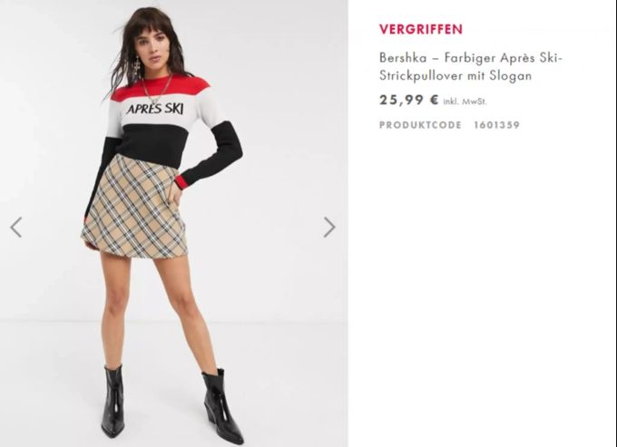 Rund 30 Franken kostet der Pulli. Und: Er ist bereits ausverkauft. patrizia laeri