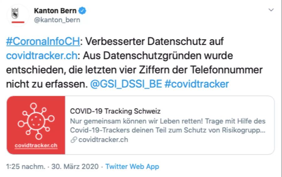 Datenschutz covid-tracker coronavirus