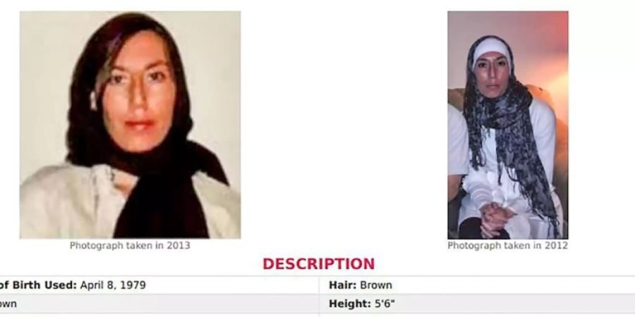 Ein vom FBI veröffentlichtes Foto der wegen Spionage für den Iran gesuchten Frau