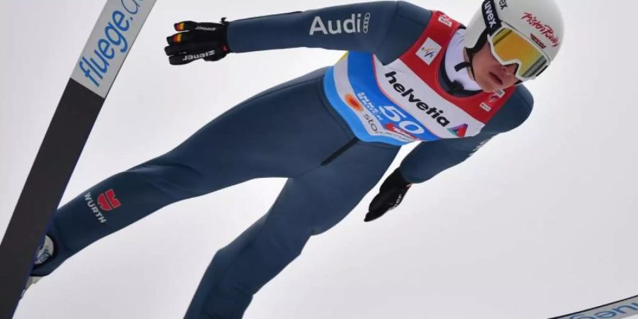 Kombinierer Manuel Faisst beim Skispringen. Foto: Hendrik Schmidt