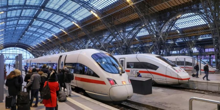 ICE-Züge im Leipziger Hauptbahnhof