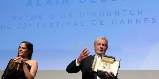 Alain Delon und seine Tochter Anouchka in Cannes Alain Delon