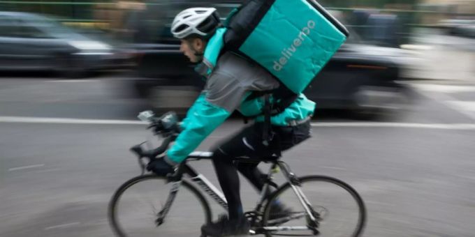 Deliveroo-Fahrer in London Deliveroo-Fahrer in London