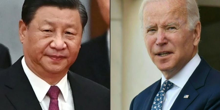 Präsidenten Xi (l.) und Biden