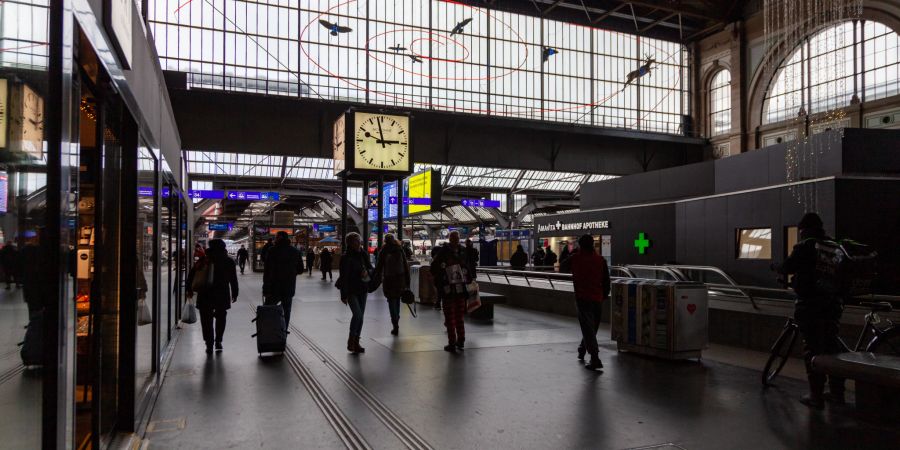 Der Hauptbahnhof in Zürich.