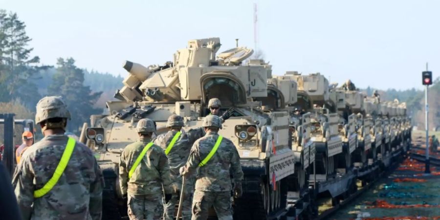 Ankunft von US-Truppen im litauischen Pabrade