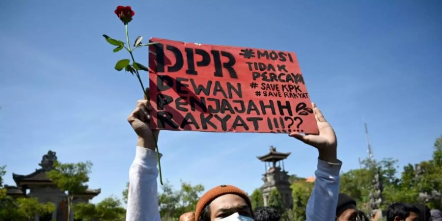 Proteste gegen die indonesische Regierung