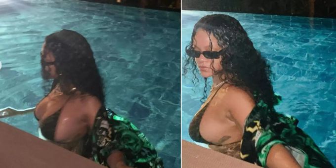 Riskant: Rihanna geizt nicht mit ihren Reizen und veröffentlicht die Fotos auf Instagram. Rihanna baden