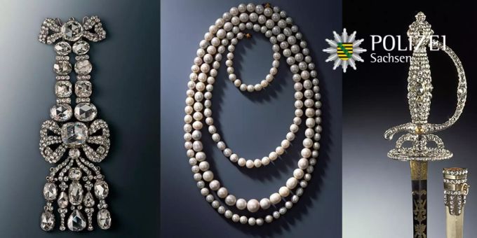 Das sind die Schmuckstücke, die beim Milliarden-Raub in Dresden (D) entwendet wurden. Schmuck Milliarden Dresden