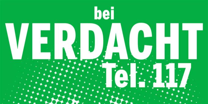 Bei verdächtigen Feststellungen soll sofort der Polizeinotruf 117 gewählt werden. Tag des Einbruchschutzes