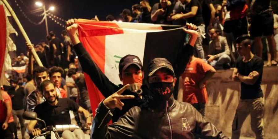Protestierende in Bagdad
