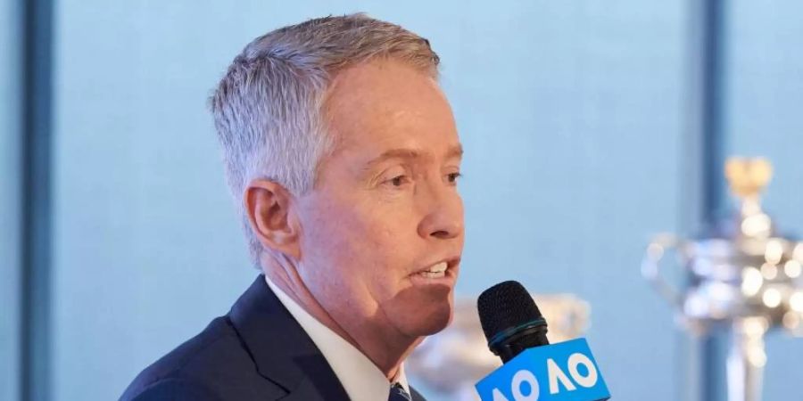 Craig Tiley ist Vorstandsvorsitzender von Tennis Australia und Turnierdirektor der Australian Open. Foto: Stefan Postles/AAP/dpa