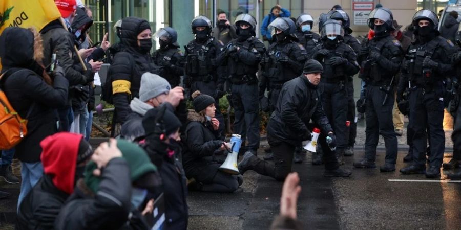 Corona-Protest in Frankfurt am Main