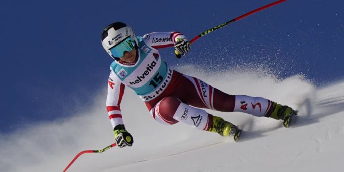 Nicole Schmidhofer beim Super-G in St. Moritz. Nicole Schmidhofer