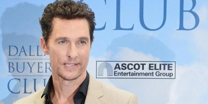 Matthew McConaughey stellte seinen Film «Dallas Buyers Club» 2014 in Berlin vor. Foto: Jens Kalaene/dpa-Zentralbild/dpa Matthew McConaughey stellte seinen Film «Dallas Buyers Club» 2014 in Berlin vor. Foto: Jens Kalaene/dpa-Zentralbild/dpa