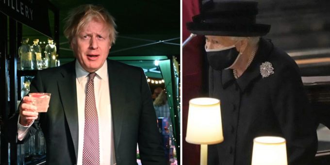 Berichte über Partys - Queen trauert, Downing Street feiert