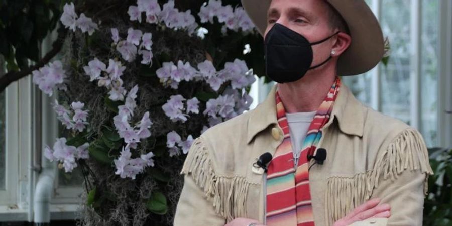 Jeff Leatham im Botanischen Garten in New York. Foto: Christina Horsten/dpa