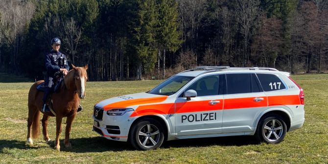 Polizei Region Meilen mit Patrouille auf vier Hufen