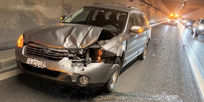 Verkehrsunfall auf der Autobahn A3.