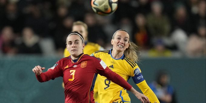 In der ersten Halbzeit gelingt weder Spanien noch Schweden ein Treffer. Frauen-WM