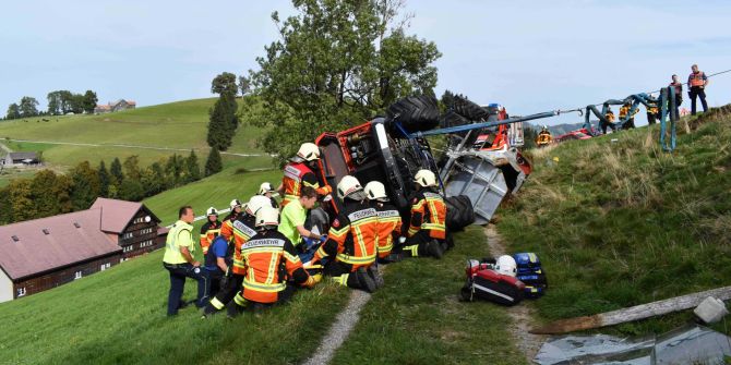 Landwirt bei Arbeitsunfall