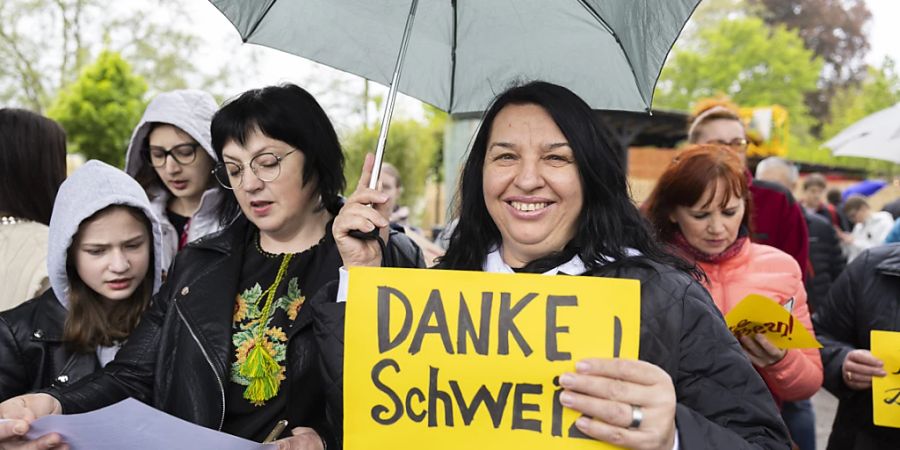 Flüchtlinge aus der Ukraine mit Schutzstatus S: Der Bundesrat hat ein provisorisches Konzept verabschiedet mit Blick für eine zukünftige Rückkehr in die Ukraine. (Archivbild)