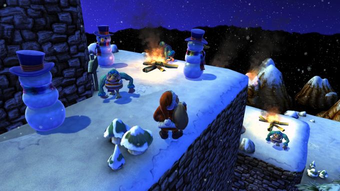 Bei «Santa Claus in Trouble» springt man auf der Suche nach Weihnachtsgeschenken durch die Level. christmas games