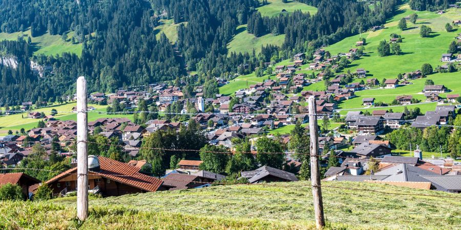 Blick auf Lenk. - Simmental