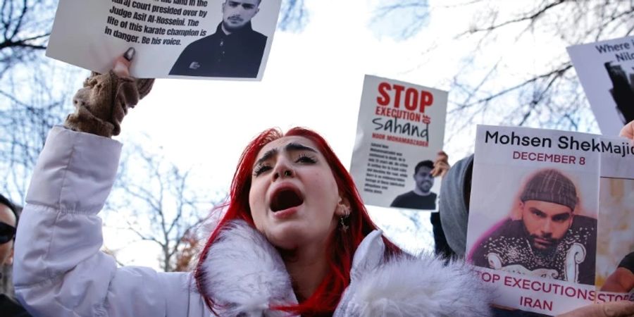 Demonstration für einen zum Tod verurteilten Iraner