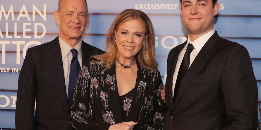 Tom Hanks und Rita Wilson zeigen sich bei der Vorstellung ihres neuen Films «Ein Mann namens Otto» in Begleitung ihres Sohns Truman.