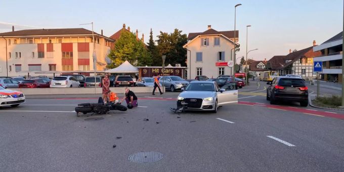 Die Unfallstelle in Sissach BL. sissach BL