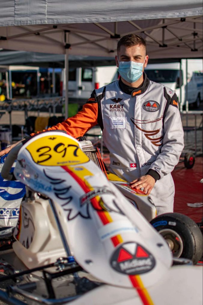 Kart Fahrer Luca Pozzo.