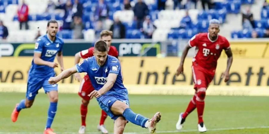 Traf beim Hoffenheimer Sieg gegen Bayern zweimal: Andrej Kramaric. Foto: Uwe Anspach/dpa