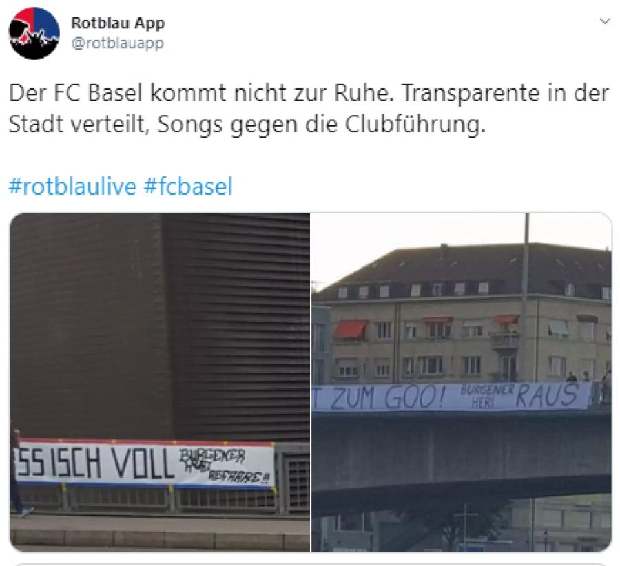 Die Fans fordern schon lange eine neue Führung beim FC Basel.