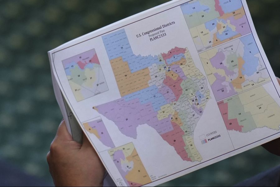 Wahlkreise Karte Texas