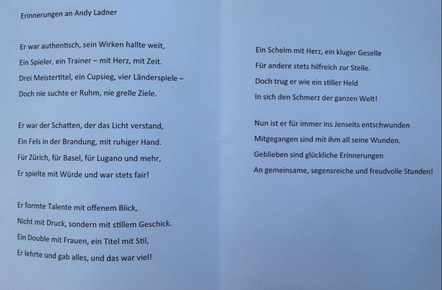 Bewegende Worte zum Abschied von Andy Ladner (†63).