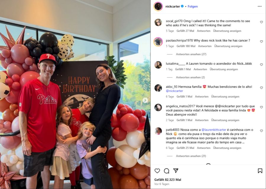 Nick Carter dünn krank