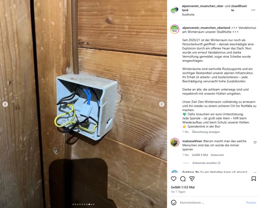 Scheiben werden eingeschlagen, das Inventar beschädigt, Abfall hinterlassen.