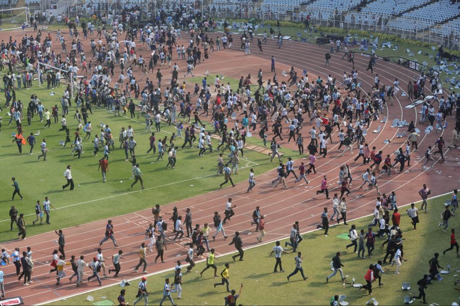 Messis Besuch im Salt Lake Stadium lief jedoch aus dem Ruder.