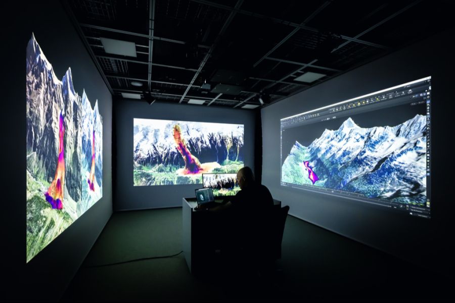 Simulation Felssturz Blatten