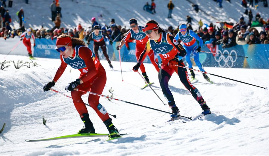 Nadine Fähndrich und Nadja Kälin holten im Team-Sprint Silber.